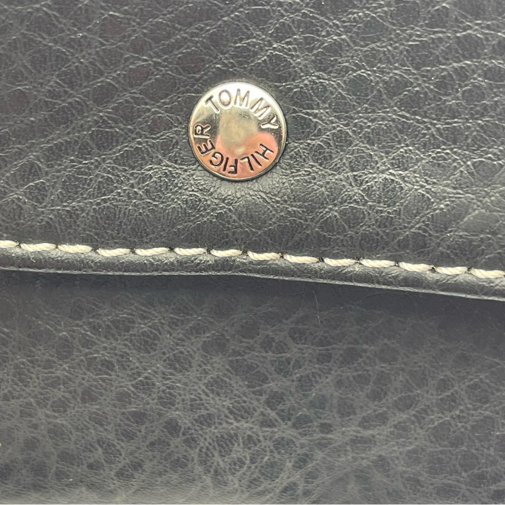 Tommy Hilfiger Black Pebbled Leather Wallet Coin Purse - Picture 6 of 8